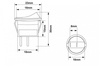 Włącznik Round Mini ON-OFF 3PIN