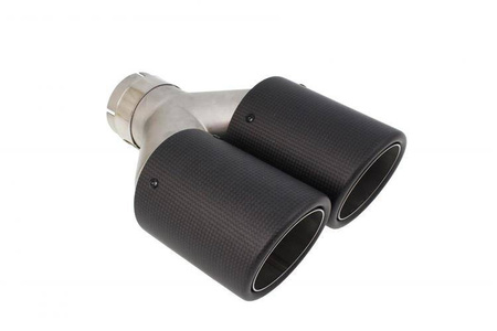 Końcówka tłumika 114mmx2 wejście 76mm Carbon Mat