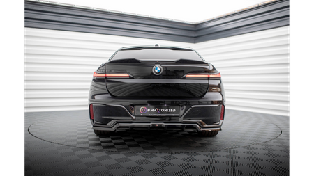 Splitter BMW 7 G70 M-Pack Tył Środkowy z Dyfuzorem Gloss Black