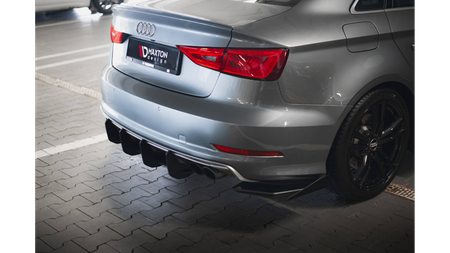 Diffuser Audi S3 8V Rear Street Pro Black