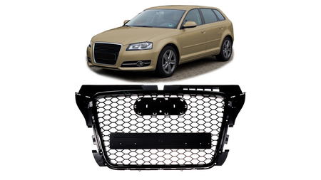 Grill AUDI A3 8P Facelift Gloss Black