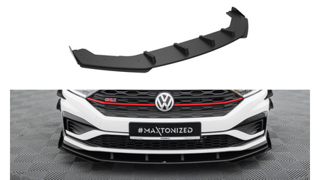 Splitter Volkswagen Jetta GLI Mk7 Front Street Pro Black-Red + Gloss Flaps