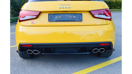 Splitter Audi S1 8X Tył Środkowy Gloss Black