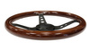 Kierownica 350mm Drewno Black