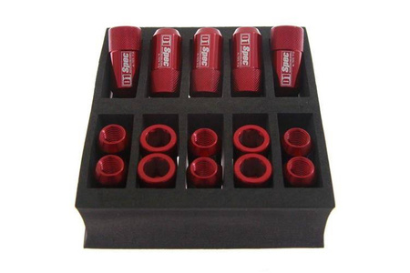 Forged wheel lug nuts D1Spec HEX Alu 1,25 red