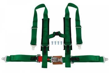 Racing seat belts 4p 2" Green - Offroad