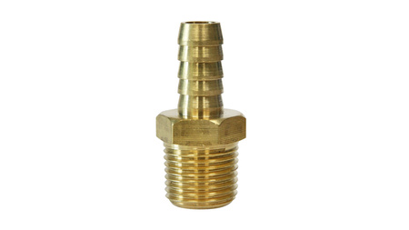 Nipple 1/2" to 12mm hose Brass