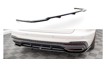 Splitter Audi A4 S-Line B9 Facelift Rear Central with Diffuser v.1 Gloss Black