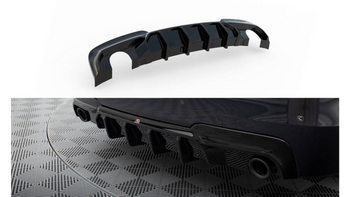 Dokładka BMW 5 F10 M-Pack Zderzak Tył v.2 Wersja z dwoma pojedyńczymi wydechami Gloss Black