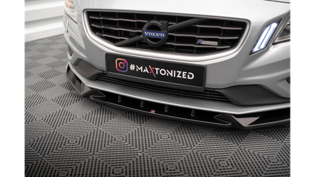 Front Splitter V.1 Volvo S60 R-Design Mk2 Gloss Black