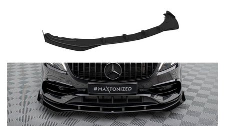 Splitter Mercedes-Benz A W176 Facelift Front Pro + flaps Black