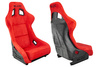 Racing seat SLIDE KS2 Premium Red Suede Black Glitter