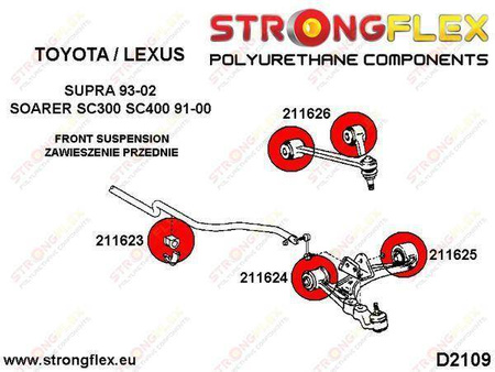 Front lower wishbone front bush