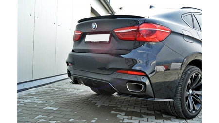 Splitter BMW X6 F16 M-Pack Tył Boczne Gloss Black