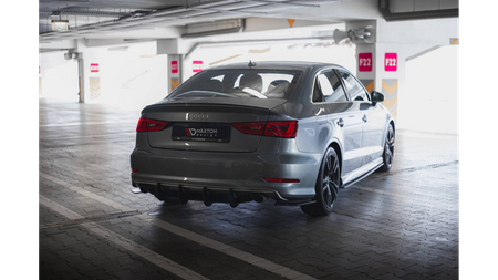 Diffuser Audi S3 8V Rear Street Pro Red