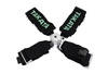 Racing seat belts 4p 3" Black Takata Replica