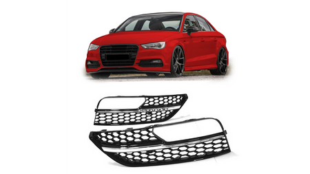 Fog Light Covers Audi A3 8V Chrome Black