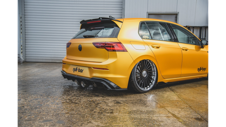 Diffuser Volkswagen Golf 8 Rear with exhaust R32 Look Gloss Black