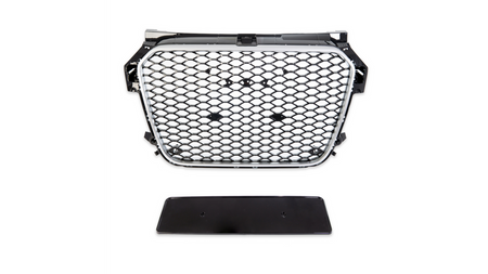 Grill Audi A1 8X Silver & Gloss Black