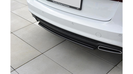 Splitter Audi A6 C7 Facelift Avant S-line Tył Środkowy Gloss Black