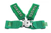 Pasy sportowe 4p 3" Zielone Takata Replica harness