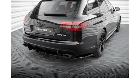 Splitter Audi RS6 C6 Rear Side Gloss Black