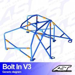 Roll Cage PEUGEOT 407 Coupe (6C/J ) 2-doors Coupe BOLT IN V3