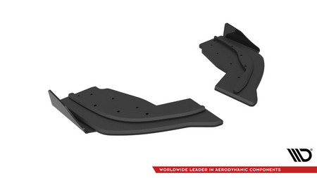 Splitter BMW 1 F40 M-Pack Rear Side Street Pro v.1 Black-Red + Gloss Flaps