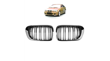 Grill BMW 3 E46 Dual Line Gloss Black