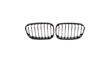 Grill BMW 1 F20 F21 pojedyncze żeberka Carbon Look