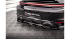 Splitter Porsche 911 Turbo S 992 Rear Central with Diffuser Gloss Black