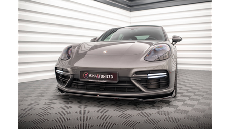 Splitter Porsche Panamera Turbo S E-Hybrid Front v.2 Gloss Black