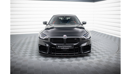 Splitter BMW 2 G87 M-Pack Front Pro v.1 + flap Black