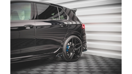 Dokładka Volkswagen Golf 8 R Progi v.2 Gloss Black + Flaps