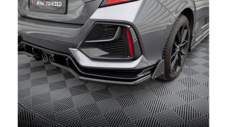 Splitter Honda Civic X Facelift Sport Rear Central with Diffuser + Flaps