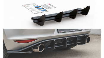 Diffuser Volkswagen Golf 7 GTI Rear Racing Durability v.1 Black