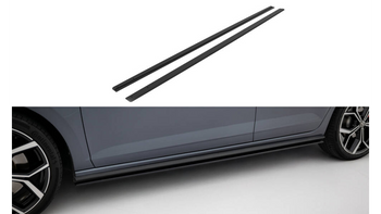 Side Skirts Volkswagen Polo GTI Mk6 Facelift Street Pro Black-Red