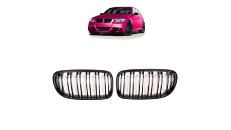 Grill BMW 3 E90 E91 Facelift Dual Line Matt Black