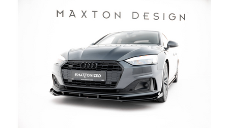 Splitter Audi A5 F5 Facelift Black Przód Street Pro + Gloss Flaps
