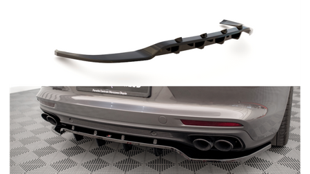 Splitter Porsche Panamera Turbo S E-Hybrid Panamera E-Hybrid Rear Central with Diffuser Gloss Black