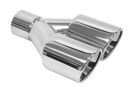 Double Exhaust Tip 2x80mm enter 60mm Polished