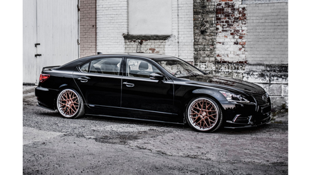 Diffuser Lexus LS Long IV Facelift Side Skirts Gloss Black