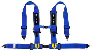 Racing seat belts Slide V2 DARK BLUE 4P 3" E4
