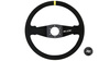 Steering wheel SLIDE 350mm offset:90mm Suede Yellow Strip