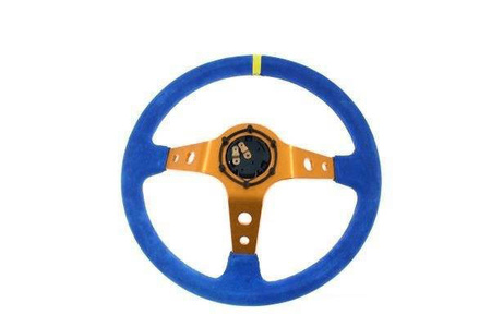 Steering wheel Pro 350mm offset:80mm Suede Blue