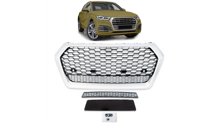 Grill Audi Q5 FY Silver Matt & Gloss Black