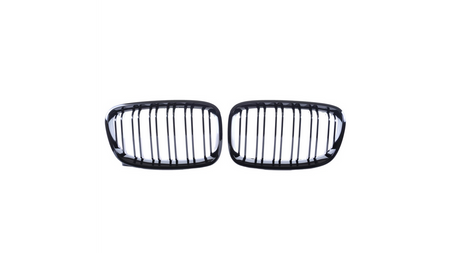 Grill BMW 1 F20 F21 podwójne żeberka Gloss Black