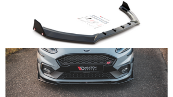 Splitter Ford Fiesta VI ST przód v.4 + flaps Gloss Black