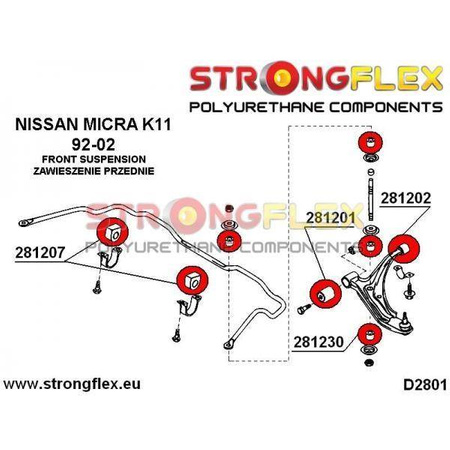 Front wishbone front bush SPORT