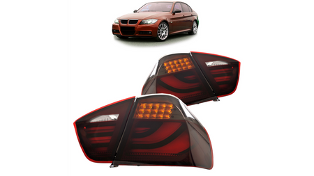 Lampy BMW 3 E90 Tył LED Red-Smoke